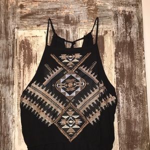 Aztec print romper